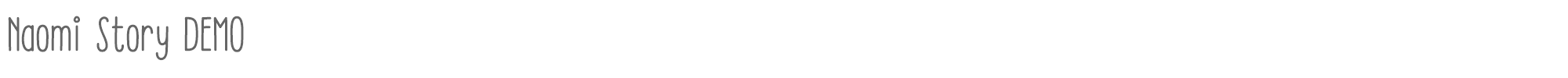 Sample characters Naomi Story Font